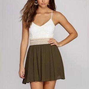 Windsor crochet cutie skater dress medium